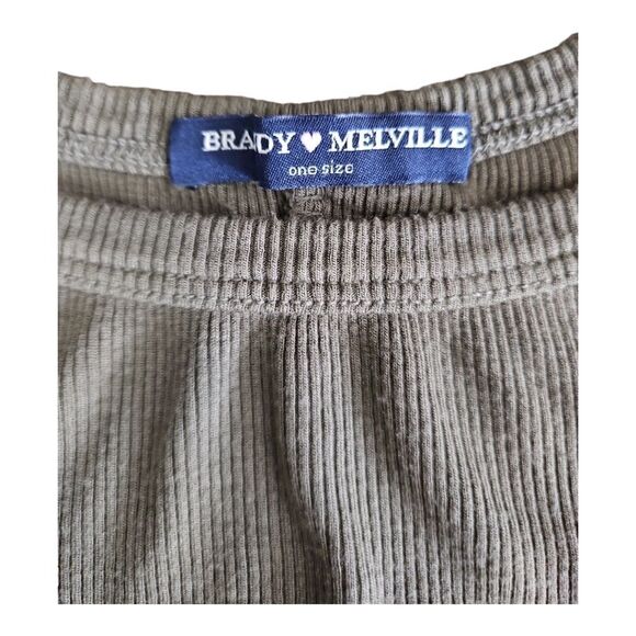 BRANDY MELVILLE Ribbed Cropped Knit Top One Size - Picture 4 of 5